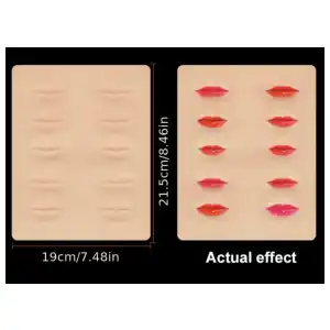 Piel sintética con labios a relieve miniatura 2